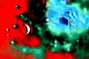 Féerie spatiale 6 Digitale Künste mit dem Titel "Féerie spatiale 6" von Nausikaa, Original-Kunstwerk, 2D Digital Work