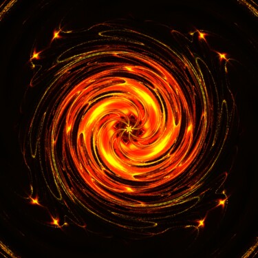 Tourbillon stellaire Arts numériques intitulée "Tourbillon stellaire" par Nausikaa, Œuvre d'art originale, Travail numérique 2D
