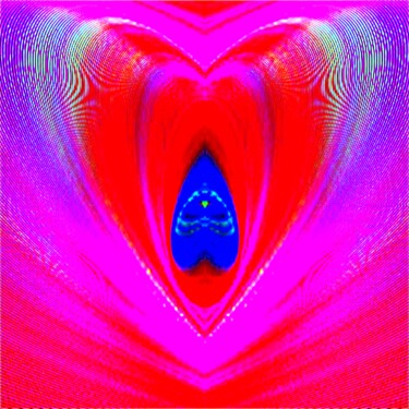 Coeur de feu Arts numériques intitulée "Coeur de feu" par Nausikaa, Œuvre d'art originale, Travail numérique 2D