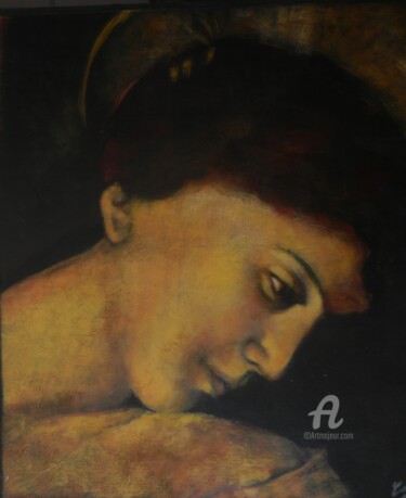 Peinture intitulée "la-madone-des-peler…" par C'Robart, Œuvre d'art originale, Acrylique