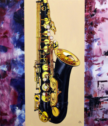 Peinture intitulée "Mood jazz. Настроен…" par Alexey Aronov, Œuvre d'art originale, Huile