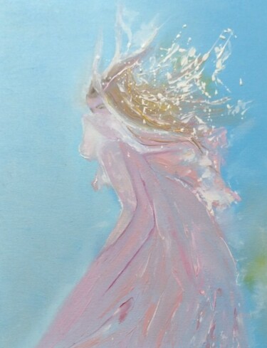 Pintura titulada "Розовое платье" por Iaroslava Chezlova, Obra de arte original, Oleo