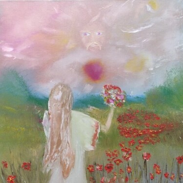 Картина под названием "Ожидание" - Ярослава Чезлова, Подлинное произведение искусства, Масло
