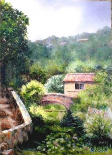 Painting titled "le pont de Tochou" by Rossa, Original Artwork
