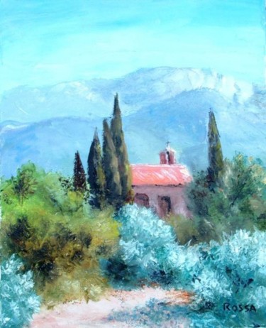 Painting titled "Chapelle aux olivie…" by Rossa, Original Artwork