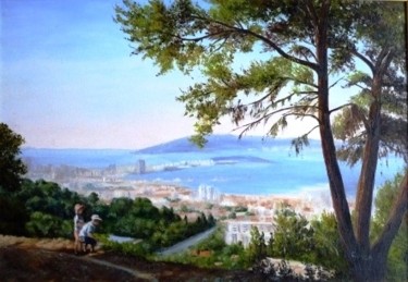 Peinture intitulée "Avec vue sur Toulon…" par Rossa, Œuvre d'art originale