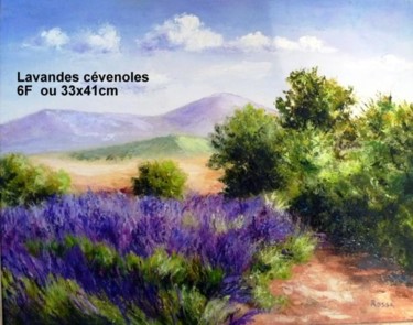 「Lavandes cévenoles」というタイトルの絵画 Rossaによって, オリジナルのアートワーク