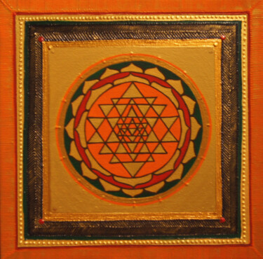 Painting titled "Shree Yantra :" by Arpita B Ruparel, Original Artwork, Acrylic