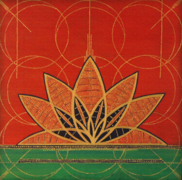 Painting titled "Lotus" by Arpita B Ruparel, Original Artwork, Acrylic