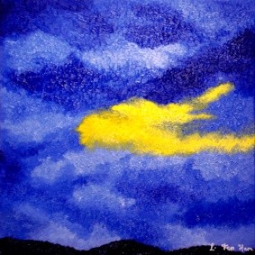Peinture intitulée "nuages clairs" par Aerton Arronces, Œuvre d'art originale