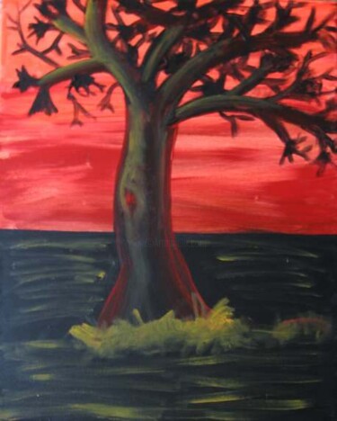 Painting titled "Tree" by Kirsty Foster, Original Artwork