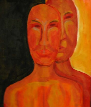 Painting titled "People" by Kirsty Foster, Original Artwork