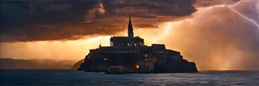 Arts numériques intitulée "Cathédrale Marine :…" par Arscena, Œuvre d'art originale, Photo montage
