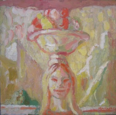 Картина под названием "Серебряная ваза" - Владимир Арсёнов, Подлинное произведение искусства, Масло