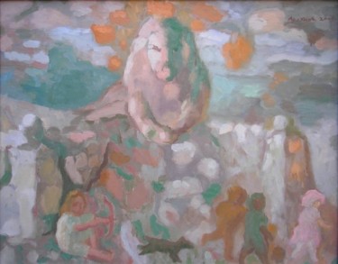 Картина под названием "Покровительство" - Владимир Арсёнов, Подлинное произведение искусства, Масло