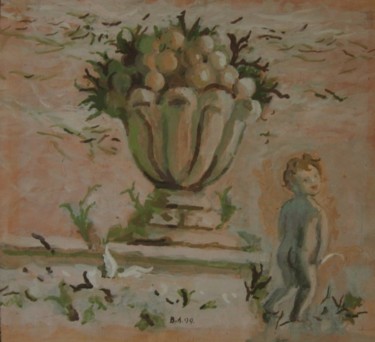 Painting titled "Детство" by Vladimir Arsionov, Original Artwork, Oil