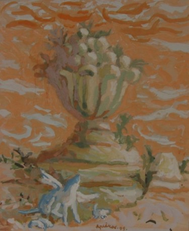 Painting titled "Золотой рассвет" by Vladimir Arsionov, Original Artwork, Oil