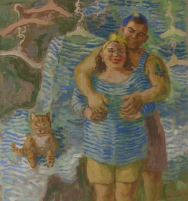 Painting titled "Тельняшки" by Vladimir Arsionov, Original Artwork, Oil