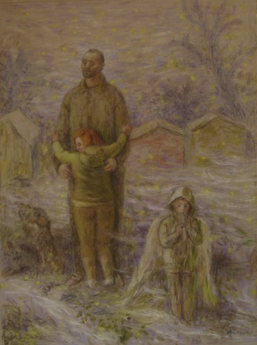 Картина под названием "Осенняя мелодия" - Владимир Арсёнов, Подлинное произведение искусства, Масло