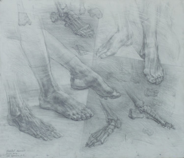 Drawing titled "foot study" by Arseny Nefedov, Original Artwork, Graphite