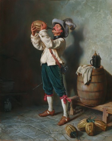 Malerei mit dem Titel ""Пятый элемент"" von Ruslan Grigorev, Original-Kunstwerk, Öl