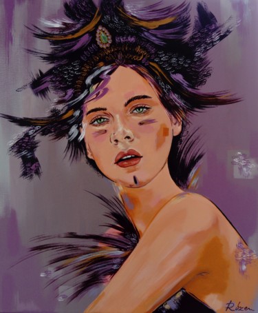 The triple 1. Peinture intitulée "The triple 1." par Livien Rózen, Œuvre d'art originale, Acrylique