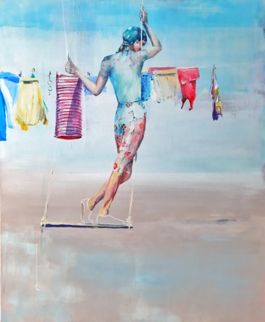 Malarstwo zatytułowany „Letni balans” autorstwa Agnieszka Banasiak, Oryginalna praca, Akryl