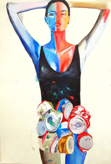 Schilderij getiteld "Moda XXX w" door Agnieszka Banasiak, Origineel Kunstwerk, Acryl