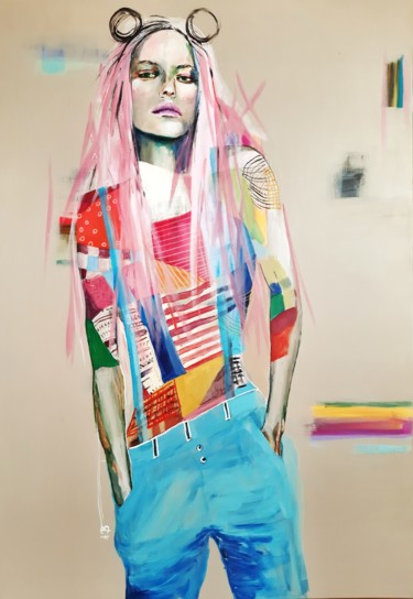 Kalejdoskop Pintura titulada "Kalejdoskop" por Agnieszka Banasiak, Obra de arte original, Acrílico
