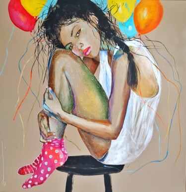 Malarstwo zatytułowany „Mój dzień 5” autorstwa Agnieszka Banasiak, Oryginalna praca, Akryl
