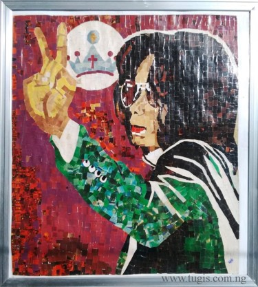 Paper Collage Portrait Collages titled "Paper Collage Portr…" by Affordable Art, Original Art,