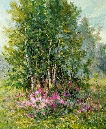 Картина маслом на холсте Хороший день. Пейзаж маслом. Масло. Картина под названием "Картина маслом на х…" - Александр Александров, Подлинное произведение искусства, Масло
