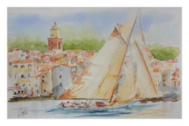 Painting titled "Dan - St Tropez les…" by Dan, Original Artwork