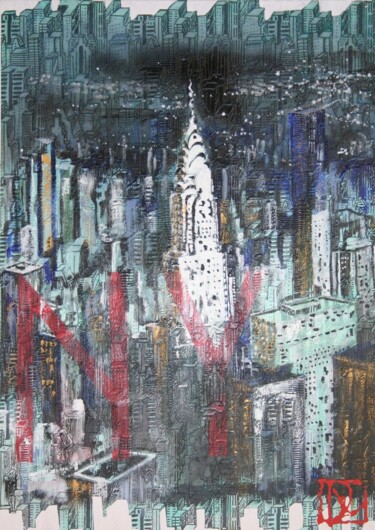 Painting titled "NYC" by Dan, Original Artwork, Acrylic