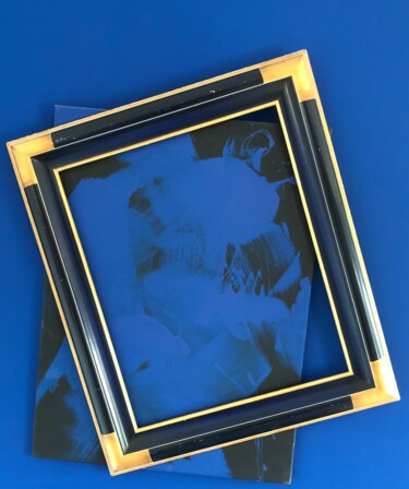 Painting titled "Bleu destructuré" by Dan, Original Artwork, Acrylic