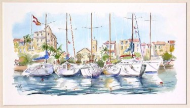 Peinture intitulée "Dan - Bandol" par Dan, Œuvre d'art originale