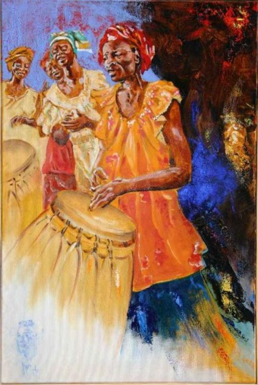 Peinture intitulée "Dan - Africa-4" par Dan, Œuvre d'art originale