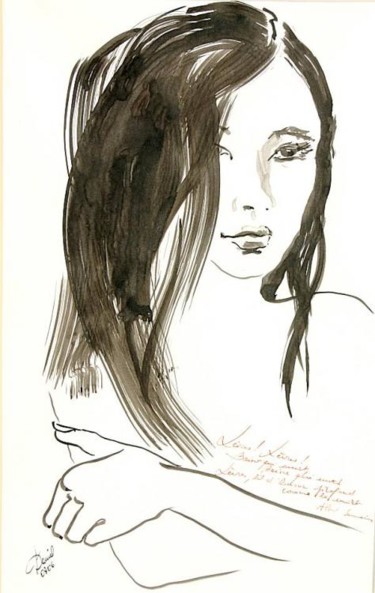 Drawing titled "Dan - lèvres_1" by Dan, Original Artwork