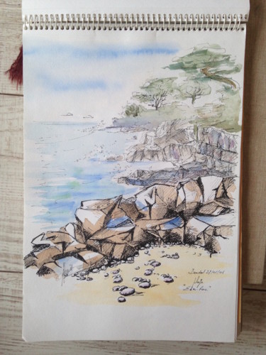 Painting titled "Bandol Eden Rock" by Dan, Original Artwork