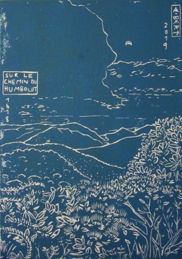 "1618m" başlıklı Baskıresim Arthur Bert tarafından, Orijinal sanat, Linocut