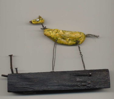 Sculpture intitulée "Ludovic LABBE chien…" par Art Brut Et Singulier, Œuvre d'art originale