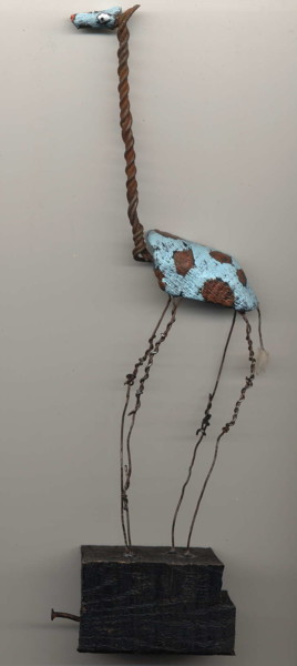 Sculpture intitulée "Ludovic LABBE giraf…" par Art Brut Et Singulier, Œuvre d'art originale