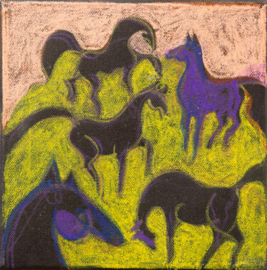 绘画 标题为“Серия "о Лошадях" *…” 由Art Dalyna, 原创艺术品, 粉彩 安装在木质担架架上