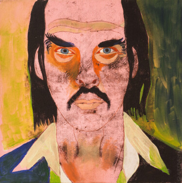 Картина под названием "Nick Cave" - Art Dalyna, Подлинное произведение искусства, Акрил Установлен на Деревянная рама для но…