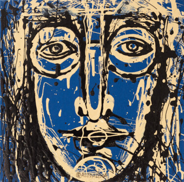 Картина под названием ""John Lennon"" - Art Dalyna, Подлинное произведение искусства, Эмаль Установлен на Деревянная рама дл…