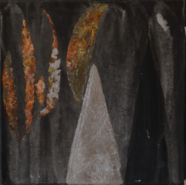 Картина под названием "Ночные Скалы и мист…" - Art Dalyna, Подлинное произведение искусства, Акрил Установлен на Деревянная…