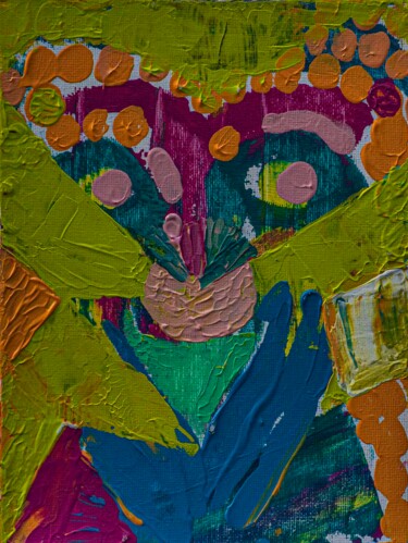 Картина под названием "Бабочка" - Art Dalyna, Подлинное произведение искусства, Акрил Установлен на картон