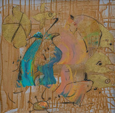Pintura titulada "ИЗ ЗА ПТИЦ" por Art Dalyna, Obra de arte original, Acrílico Montado en Bastidor de camilla de madera