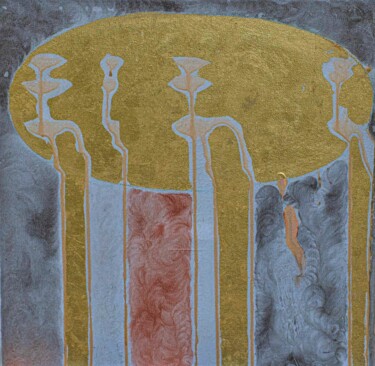 Картина под названием "Монахи" - Art Dalyna, Подлинное произведение искусства, Акрил Установлен на Деревянная рама для носил…