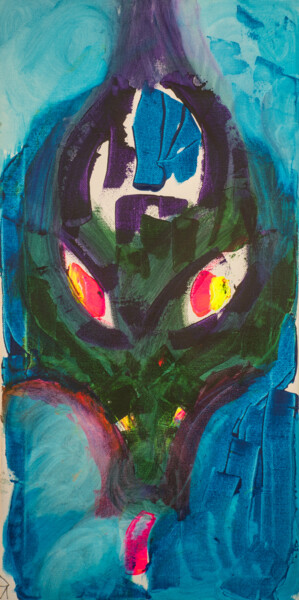 Картина под названием ""Змей" из серии "На…" - Art Dalyna, Подлинное произведение искусства, Акрил Установлен на Деревянная…